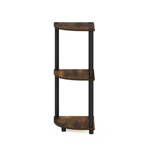 Solid Three Tier Corner Bookshelf For Living Room And Small Apartment Space Saving Setup With Open Display Tiers Sleek Tubular Frame No Sweat Assembly Modern Amber Pine Finish For A Clean Room Glow Up