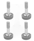 Rock Solid Set Of Four 1 Inch Leveling Feet With Polyethylene Foot Pads For Wire Shelf Systems Shown On White Background