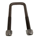 Square Trailer Axle U-Bolt Kit Pro Grade Heavy Duty For Boat Utility And Cargo Trailers Fits 2-1/8 Inch Inner Width, 6-1/2 Inch Length, And 1/2 Inch Diameter Keeps Leaf Springs Tight And Prevents Shifting In Saltwater And Freshwater, black U-bolt with nuts