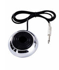 Round Stainless Steel Tattoo Foot Pedal With 360 Degree Switch And 5 Inch Clip Cord For Tattoo Machine Power Supply, top view