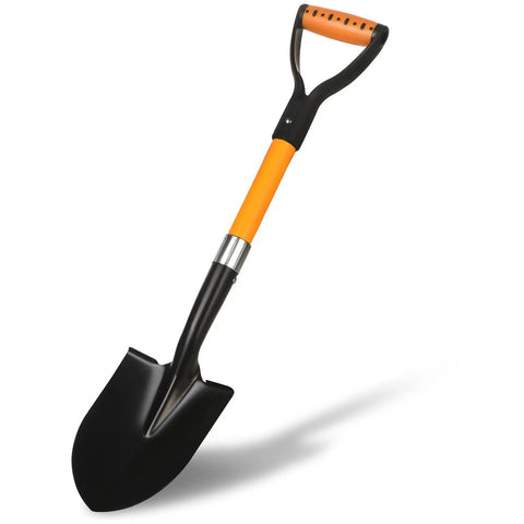 28 Inch Mini Garden Shovel With Fiberglass Handle And D Grip, Lightweight Alloy Steel Head For Kids, Beach Trips, Planting, Light Duty Digging