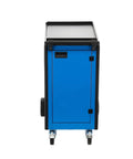 Heavy Duty Rolling Tool Cart For Busy Professional Mechanic Shops Featuring Tough As Nails Swivel Casters side view with storage drawer.