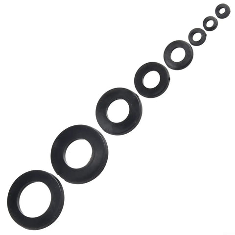 Nylon Flat Washer Set 700 Pcs M2 To M12 Metric White Plastic Gaskets Seal Rings For Electrical Automotive Marine Appliances And DIY Projects With Organized Storage Box Included black nylon washers in sizes from M2 to M12