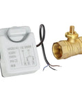 Heavy Duty DN20 Brass Ball Valve Paired With A Knockout 3 Wire Motorized Actuator For Seamless AC220V Control And No Sweat Manual Override For Every Construction Project, showing actuator and valve components.