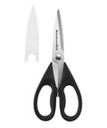 All Purpose Kitchen Shears with Protective Sheath, Rust Resistant Stainless Steel Blades, Soft Grip Handle, 8.72 Inch, Black