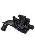 Direct Fit Coolant Thermostat Housing Assembly Replacement Fits Peugeot 2008 And 207 Engine Cooling Systems side view with blue detail.