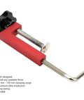 Adjustable Woodworking G Clamp For Fence Builds And Garage Projects, Heavy Duty Aluminum Alloy press block in red color