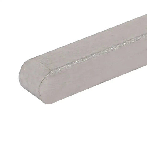 Close-up of Pro Grade Key Stock Set 45x5x5 Mm In 304 Stainless Steel Silver Tone showing corrosion-resistant surface.