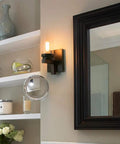 Wall sconce with Seeded Glass Lamp Shade Three Pack Clear Cylinder Replacement Globes For Pendant Lights Wall Sconces And Chandeliers