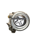 Heavy Duty Magnetically Driven Rotary Vane Pump With Self Priming Brass Body For Smooth Continuous Water Transfer And Quiet Operation Works Like A Charm Built To Last, top view showing brass body and design.