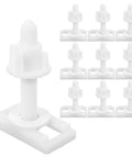 10 Pieces Universal Toilet Seat Bolts Kit With Nuts And Washers In ABS Plastic displayed against white background