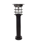Black stainless steel Solar Pathway Light With Stainless Steel Bollard, Waterproof Outdoor Landscape LED Lamp.