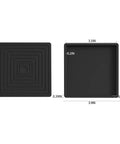 Non Slip Square Rubber Furniture Pads Three And A Half Inch Caster Cups Set Of Twelve For Hardwood Tile Laminate And Carpet Floor Protection