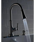 Touchless Single-Handle Pull-Down Kitchen Faucet With LED Light, Soap Dispenser, Hands-Free Sensor Sprayer In Stainless Steel