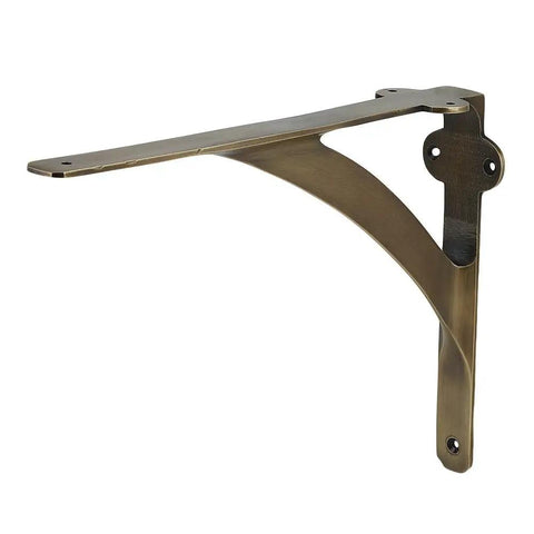 Set Of 2 Heavy Duty Brass Shelf Brackets For 8 10 12 Inch Shelves Gold Finish L Shaped Wall Brackets Adjustable Mounting Hardware Included