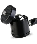 Close-up of 360 Degree Swivel Mini Tripod Ball Head With 1/4-20 Screw For GoPro And DSLR Cameras Camcorders LED Lights And Go-To Mount