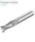 CoCud square-nose end mill, 14 mm dia, 26 mm cutting length, 12 mm shank, HSS-AL, 2-flute for aluminum/copper/plastic