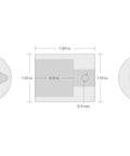 Diagram of Half Inch Drive E24 Shallow External Star Impact Socket showing dimensions for high torque slip resistant 6 lobe fit