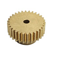 Brass Spur Gear 0.6 Module 39 Teeth With 4mm Bore Straight Teeth Pinion Cylindrical Gear Shaft Hardware For Robotics DIY CNC And Machinery Projects Built Tough Gear Engagement, close-up