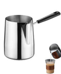 Stainless Steel Turkish Coffee Pot And Moka Style Saucepan For Brewing Coffee Melting Chocolate Heating Milk And Sauces 350Ml 600Ml 900Ml