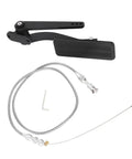 Beefed Up 36 Inch Mechanical Pedal Cable Assembly For LS Swaps Rock Solid Throttle Cable Clean Under Dash Routing Durable Pedal Linkage For Reliable Accelerator Performance And Easy LS Conversion, black pedal and braided cable