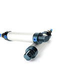 Mini Pneumatic Air Cylinder 25mm Bore 100mm Stroke Dual Action With Screwed Piston Rod One Eighth NPT Port Heavy Duty Aluminum Body