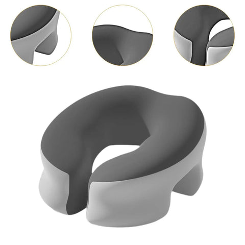 Desk Napping Pillow With Memory Foam Headrest For Office And Travel, Dark Gray And Light Gray ergonomic design