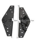 Iron Adjustable 3-Position Sofa Bed Angle Hinge Set For Easy Conversion, 23cm and 7cm dimensions, black finish