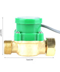 Side view of High Sensitivity Water Flow Sensor Switch 220V for Low Pressure Shower Booster Pump with one half inch thread.