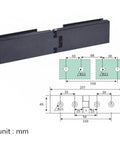 Diagram of Cabinet Hinges With Soft Close For Glass Doors, Slick 180 Degree Stainless Steel Shower Enclosure Clips with measurements