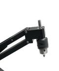 Close-up of Tapping Cantilever Bracket With CNC Aluminum Alloy Robotic Arm 130mm Stroke showing adjustable support rod and detachable clamp