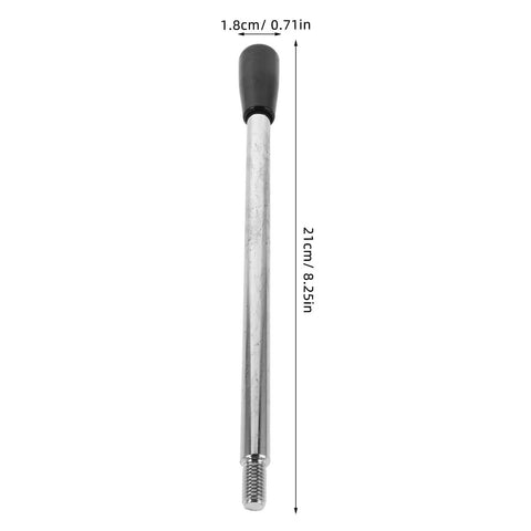 Two Piece M8 Threaded Bench Drill Handle With Revolving Crank and Knuckle Friendly Grip Bar dimensioned at 21cm length.