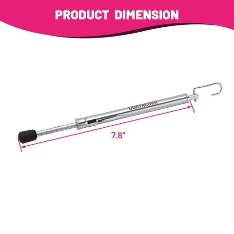 Push Pull Door Pressure Gauge 0 To 35 Lbs Stainless Steel Body Zinc Plated Scale ADA And Fire Code Compliant With 5 Percent Accuracy For Quick Easy Reads And Reliable Door Pressure Checks, 7.8 in dimension