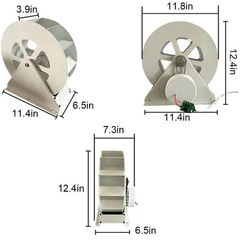 Hydroelectric Turbine Generator 100W for Outdoor Lighting and Household Power Equipment with dimensions