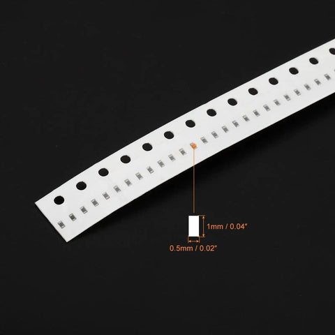 0402 Chip Resistor Kit For Electronics Projects, 4.7K Ohm, One Percent Tolerance, One Sixteenth Watt, Surface Mount Device, 100 Pack