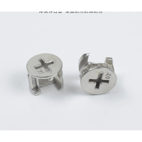 Heavy Duty Aluminum Furniture Connector Kit With Advanced Three In One Screw Design For Quick Wood Tenon Assembly and Smooth Hinge Function Zero Sweat Install Built Solid For Daily Shop Work, metallic connectors close-up.