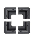 Top Shelf Abs Solar Panel Mounts Zero Drill Surface Install For Rvs Vans Trailers Boats Skoolies Campers White Includes Self Tapping Screws Built Tough Ready To Roll - corner brackets for secure attachment.
