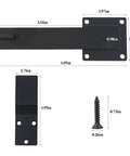Six Inch Heavy Duty Barn Door Flip Latch With 360 Degree Rotatable Gate Lock For Wooden Fence Shed Farm Gate And Sliding Doors Matte Black Powder Coated Steel Includes Mounting Hardware dimensions
