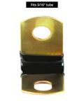 Brake Line Clip Set For Three Sixteenth Inch Tubing, Cushioned Steel Clips With Rubber Insulation, front view of clip