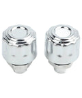 Get these slick Sileduove NPT Threaded Breather Cap Reducers For Your Rig, two shiny chrome half inch plugs for gear oil tanks.