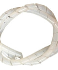 Resin Vacuum Infusion Flow Tube Hose For FRP Infusion Projects, 1 Piece PE Spiral Hose, Inner Diameter 10mm, Outer Diameter 12mm, Ivory White, Wall Thickness About 2mm, Pro Grade Easy Fit And Durable, coiled on white background