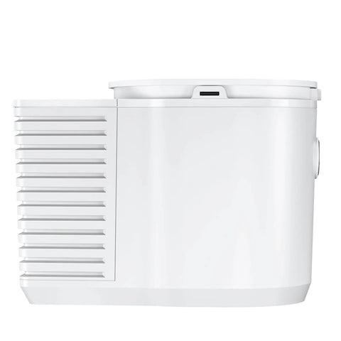 Hella Sleek Chilling Unit Featuring Solid Aluminum Cover And Hygienic Design Keeps Drinks Ice Cold With Quick Setup Elegant Ventilation Slots Promote Smooth Sipping Straight Up Top Tier Gear, side view.