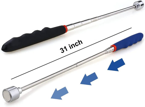 Magnetic Telescoping Pick Up Tool With Pocket Clip 20 Pound Grabber Reacher Extendable 7 To 30 Inch Reach Flexible Magnet Retrieval Stick The Go To Gadget For Men