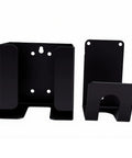 Heavy Duty Wall Mount Electric Vehicle Charger Bracket With Dual Iron Racks for Smart Garage cable organization, black steel material.