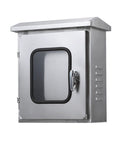 Stainless Steel Outdoor Weatherproof Electrical Junction Box With Mounting Panel And Hinged Cover