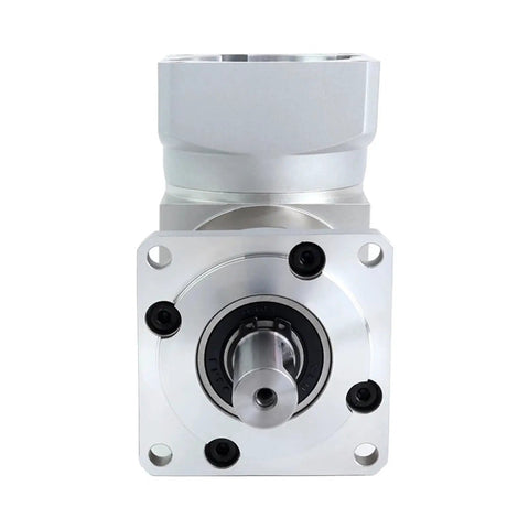 Top Shelf 60mm Right Angle Planetary Gearbox With 5 10 20 Or 50 To 1 Reduction Ratios, robust metal body with 14mm drive shaft.