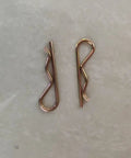 Close-up of R shaped spring cotter pins for Built Tough Heavy Duty Carbon Steel Single Hole Clevis Pins 8mm X 45mm