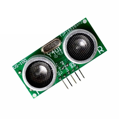 4 Pack US-100 Ultrasonic Sensor Modules With Temperature Compensation DC 2.4V-5V Low Power Consumption Wide Distance Range Great For Makers And Arduino Projects - single sensor front view