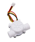 Water Flow Sensor 0.3-10 L/Min Hall Effect Turbine Meter With G3/8 Thread, DC 3.5-24V, XH2.54 3-Pin Plug, 140mm Cable