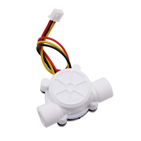 Water Flow Sensor 0.3-10 L/Min Hall Effect Turbine Meter With G3/8 Thread, DC 3.5-24V, XH2.54 3-Pin Plug, 140mm Cable